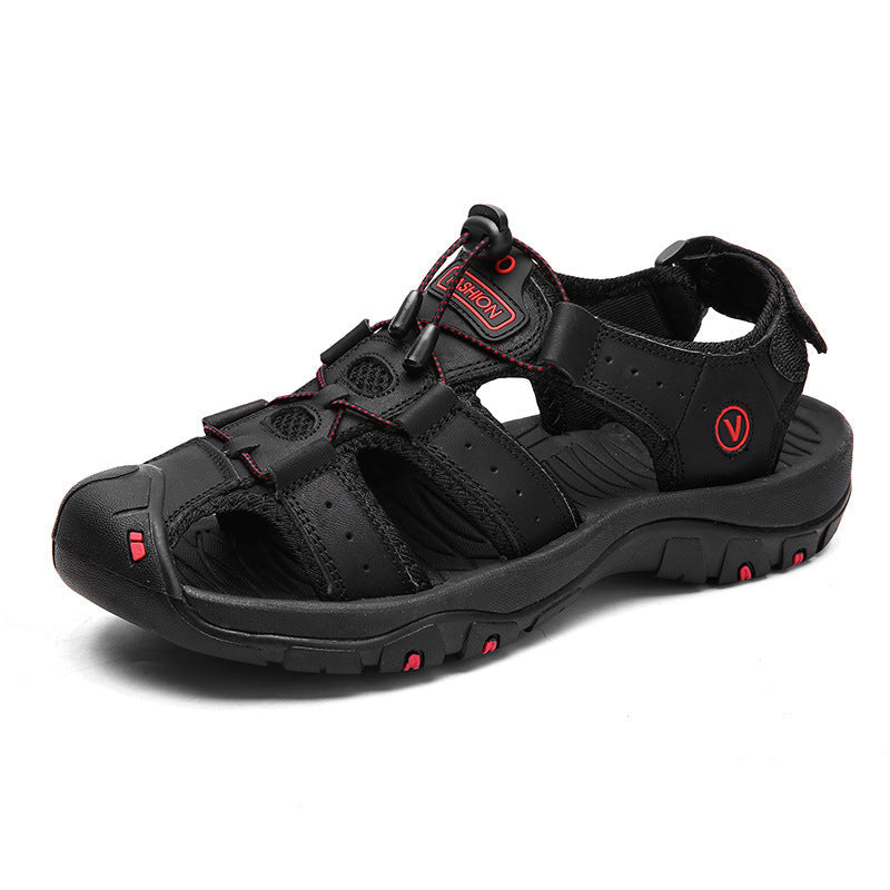 👟 2026 Sale — Over 16,000 Sold!🔥 Men's Genuine Leather Beach Shoes – Anti-Slip Sole 🏖️