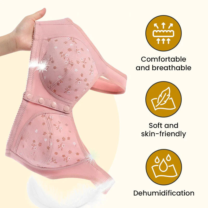 🔥Buy 1 and get 2 free 🔥Seamless underwear with front buttons Comfortable cotton bra for women