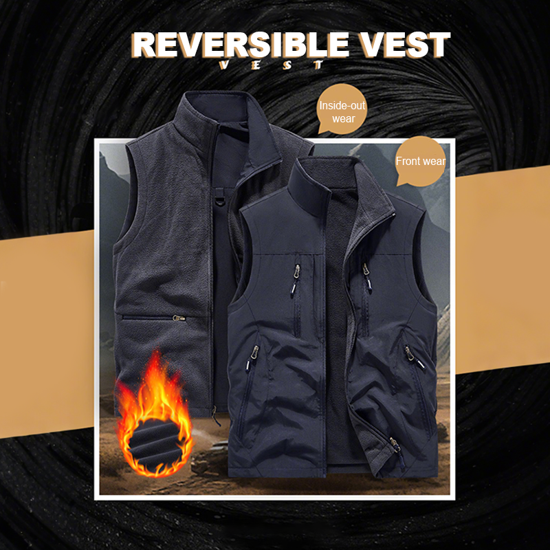 ⏰Limited Time Sale 49% OFF🔥🧥Men's Oversized Sleeveless Vest Jacket With Pockets