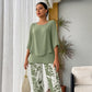 💖Women’s Printed Pants and Crew Neck Top Set