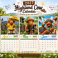 ✨️Surprise 60% Off！💥Each only ￡7.99🐮May 2027 bring you booming luck！🔥2027 Funny Highland Cow Wall Calendar | A4 Hanging Calendar |