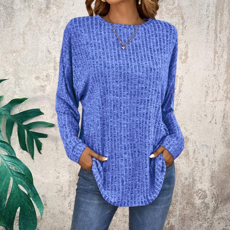 🎁Casual Long-Sleeve Top – Soft Knit, Loose Fit & Versatile Style for All Body Types 🌸🧥
