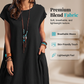 Women's Cotton Linen Loose Casual Pocket Dress
