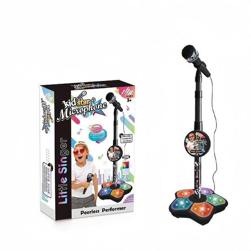 🎅Christmas Hot Sale 60% Off🎁 Microphone Toy, Karaoke Machine Toy with Light🎤