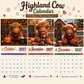 ✨️Surprise 60% Off！💥Each only ￡7.99🐮May 2027 bring you booming luck！🔥2027 Funny Highland Cow Wall Calendar | A4 Hanging Calendar |