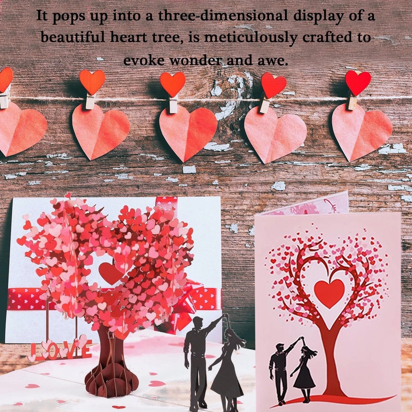 💖LAST DAY SALE 50% OFF💕3D Pop-Up Anniversary Card - Romantic Love Tree & Hearts Design💌