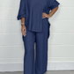 🎉Sizzling 60% Off! Women's Long Sleeve High - Waisted Wide Leg Pants Suit 🔥