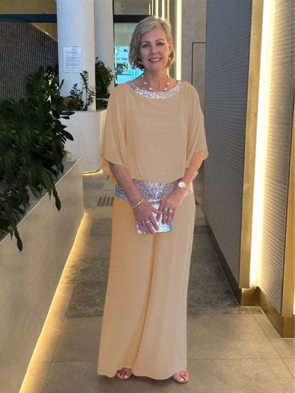 🔥Big Sale 50%🔥Sequined Colorblock Elegant Two-piece Set