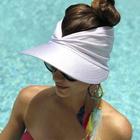 Summer Solid Color Sun Hat – Soft, Wide Brim & Elastic Fit