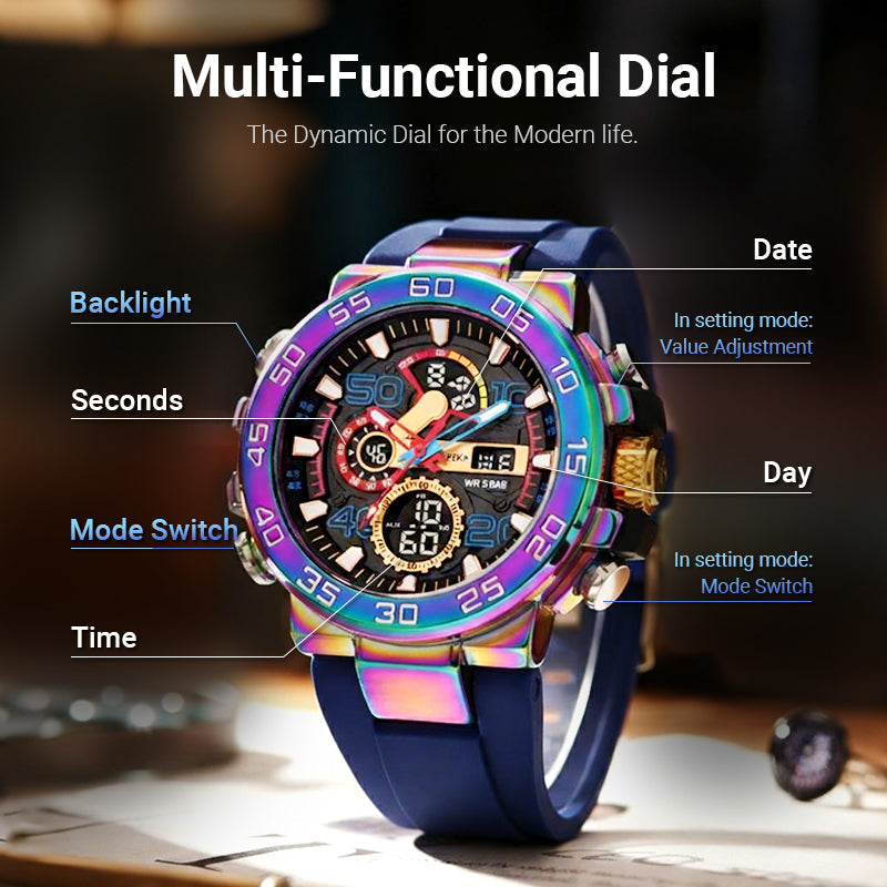 🎨Men's Colorful Punk Style Quartz Watch