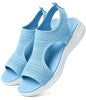Breathable mesh platform sandals for women