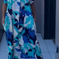 🌺Mother's Day UP TO 50% OFF!!🔥Printed V Neck Loose Midi Dress