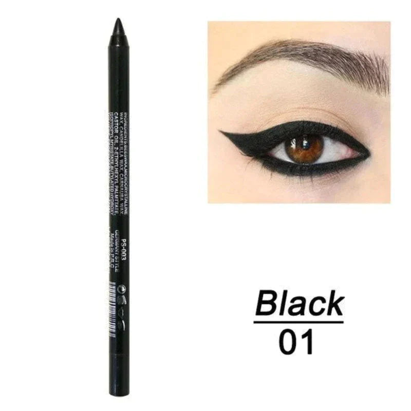 💜✨14-Pack Eyeliner Pencil Waterproof Colored Gel Liners with Metallic & Shimmer Finishes Smudge-Proof