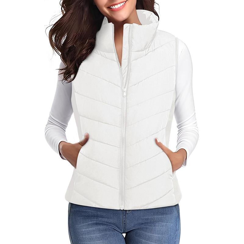 💖HOT SALE 49% OFF✨️Womens Sleeveless Zip Up Puffer Vest💗-Cozy Without Bulk
