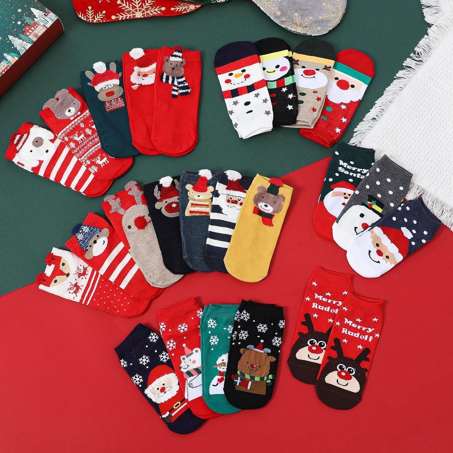 ⏰Christmas Limited Sale!!🎄20K+ SOLD! 🎁✨Christmas Countdown Socks Blind Box