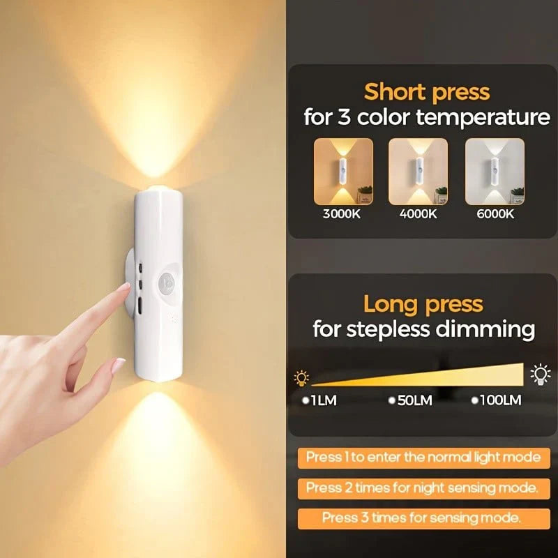 🎁LAST WEEK SPECIAL PRICE ￡6.99!!⏳Rechargeable Smart LED Motion Sensor Ambient Light