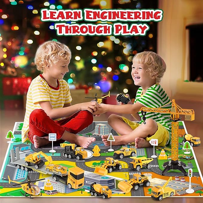Construction Engineering Vehicle Advent Calendar For Christmas