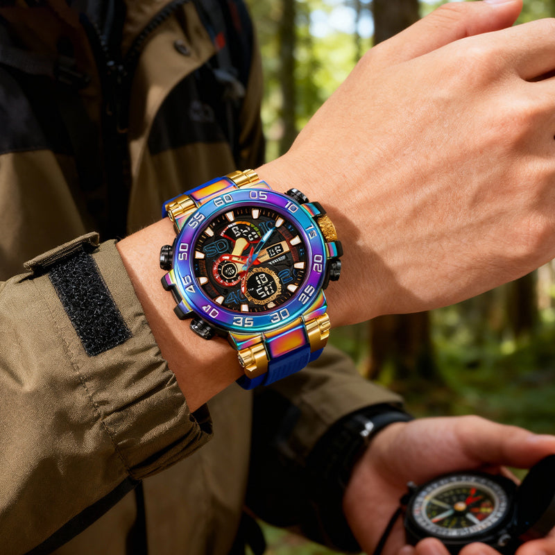 🎨Men's Colorful Punk Style Quartz Watch