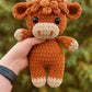 ✨LAST DAY PROMOTION - 50%OFF✨Crochet Highland Cow Amigurumi Pattern🐮- DIY Kit & Finished Plush
