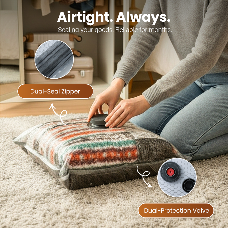 🏆⚡ 50K+ SOLD! Cordless Travel Vacuum Storage Compression Bag