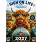 ✨️Surprise 60% Off！💥Each only ￡7.99🐮May 2027 bring you booming luck！🔥2027 Funny Highland Cow Wall Calendar | A4 Hanging Calendar |