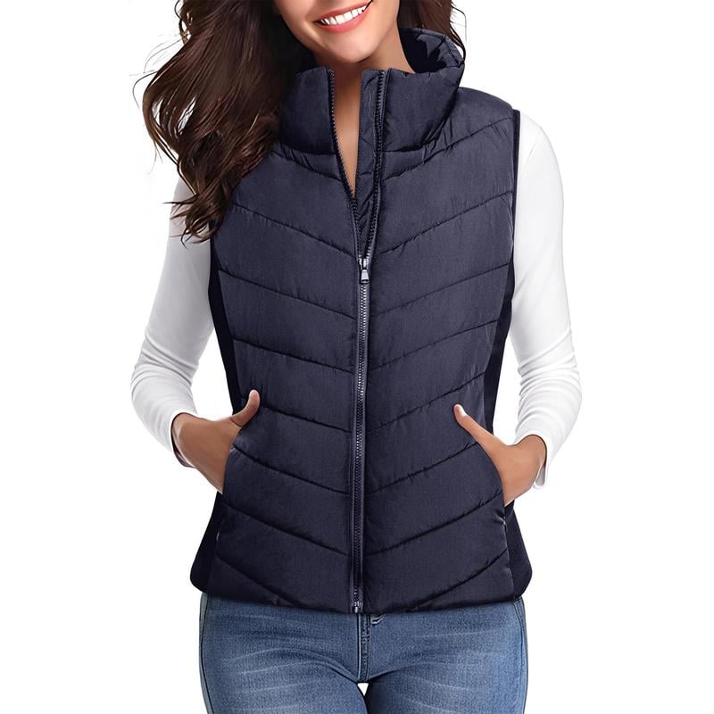 💖HOT SALE 49% OFF✨️Womens Sleeveless Zip Up Puffer Vest💗-Cozy Without Bulk