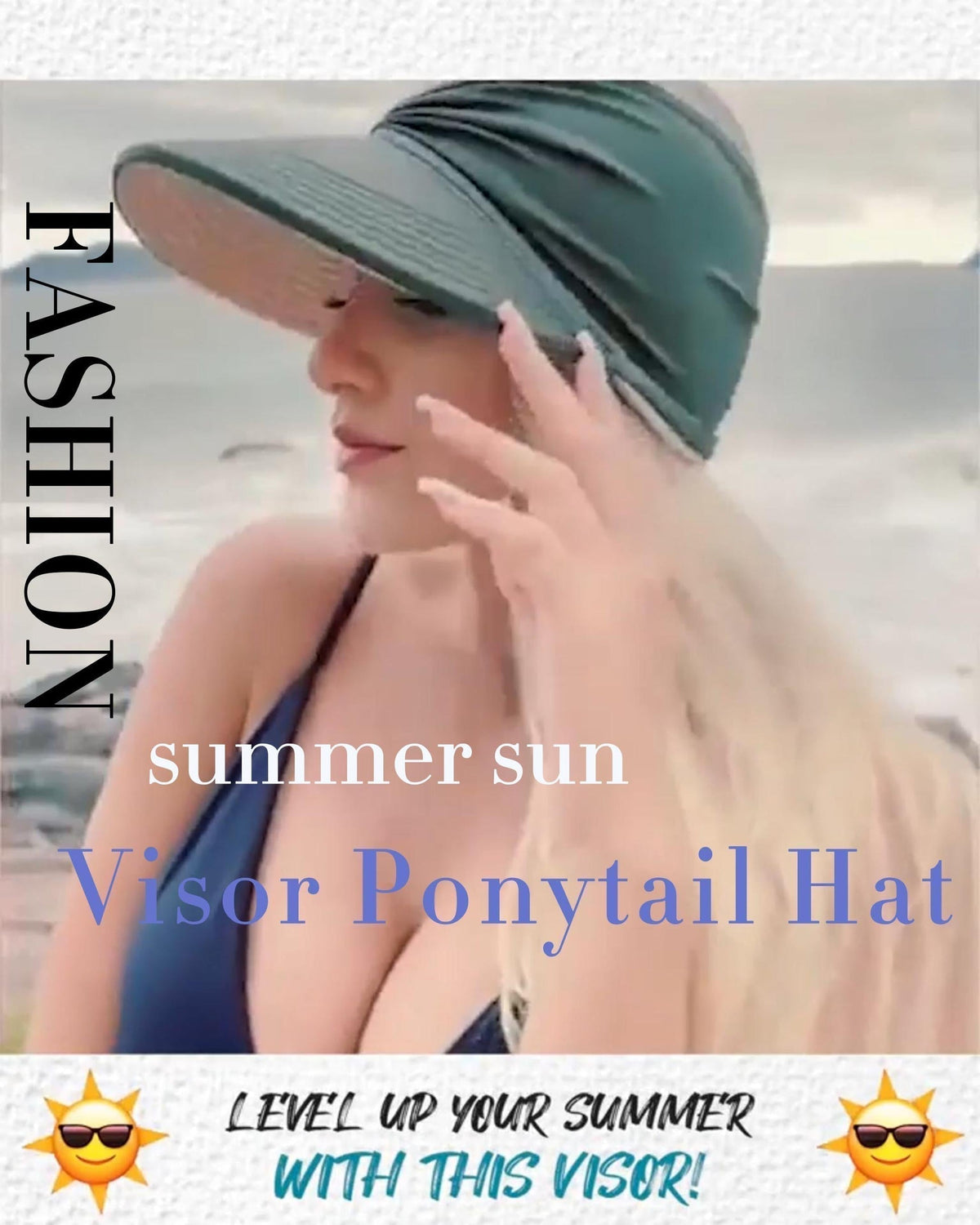 Summer Solid Color Sun Hat – Soft, Wide Brim & Elastic Fit