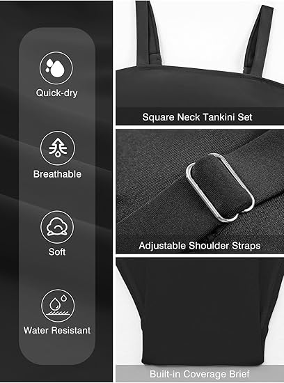 💥Last Day Special Sale 49% OFF🩱Women Vintage Tummy Control Two Piece Tankini Swimsuits