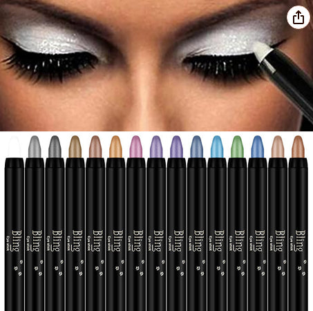 🎉15 Color Highlighter Eyeshadow Pencil Waterproof Glitter Eye Shadow Eyeliner Pen