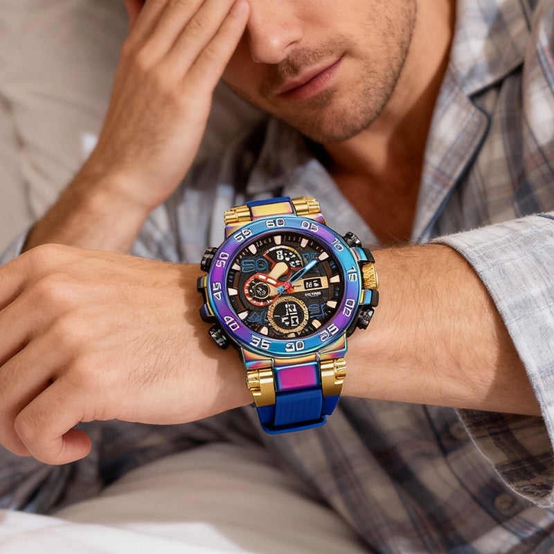 🎨Men's Colorful Punk Style Quartz Watch