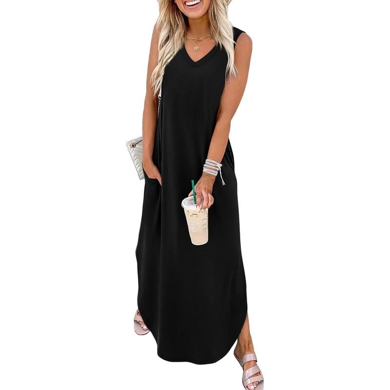 💖LAST DAY SALE 49% OFF!!💖Summer Dresses Maxi Dress Vacation Beach Sundresses with Pockets