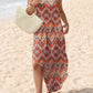 🎉Last Day Promotion 50% OFF💃2025 Summer Boho Print V Neck Maxi Dress with Pockets