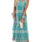 🎉Last Day Promotion 50% OFF💃2025 Summer Boho Print V Neck Maxi Dress with Pockets