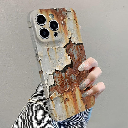 🔥Unique 3D Pattern With Rust Spots | Realistic Dirty Hard Case For iPhone