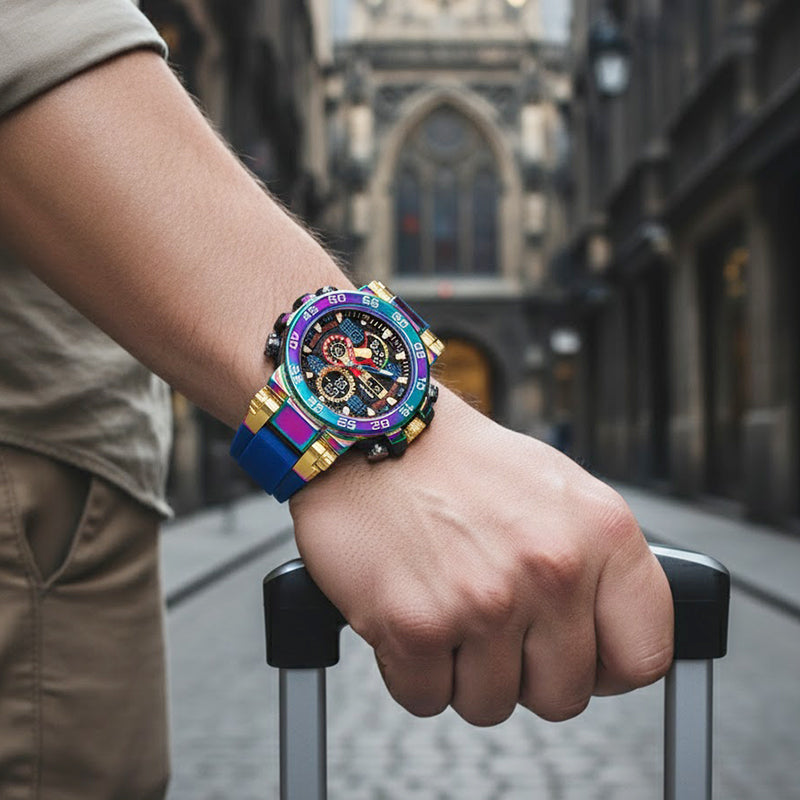 🎨Men's Colorful Punk Style Quartz Watch