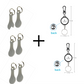 2 Pieces Stainless Steel Shopping Trolley Token Keyrings