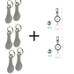 2 Pieces Stainless Steel Shopping Trolley Token Keyrings