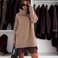 Women's Turtleneck Sweater Mini Dress Set