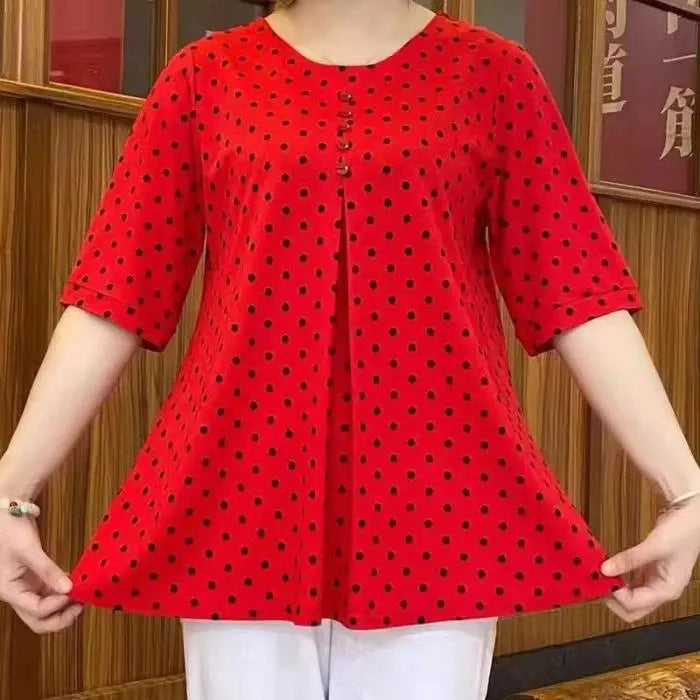 🔥Hot Sale - 50% OFF💝New Polka Dot Print Shirt