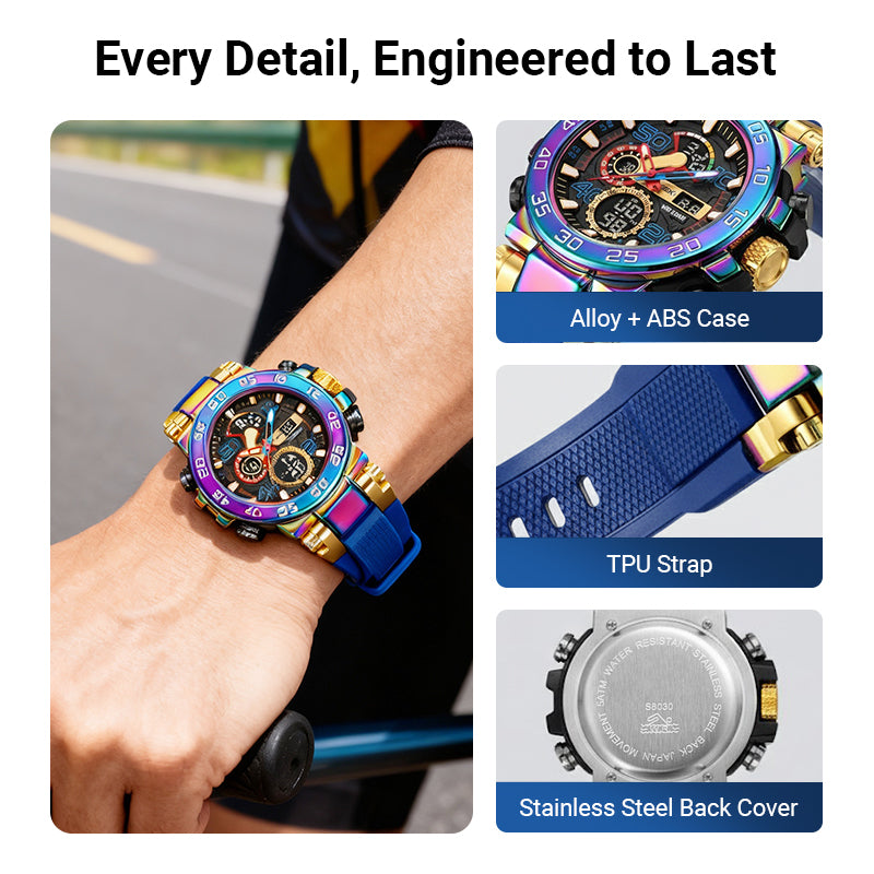 🎨Men's Colorful Punk Style Quartz Watch