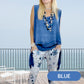 Women's Sleeveless Irregular Hem Top & Printed Pants Set