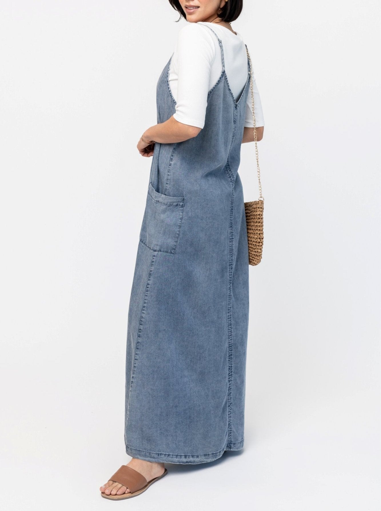 🔥Sale 49%🔥Women's Denim Maxi Jumper Dress