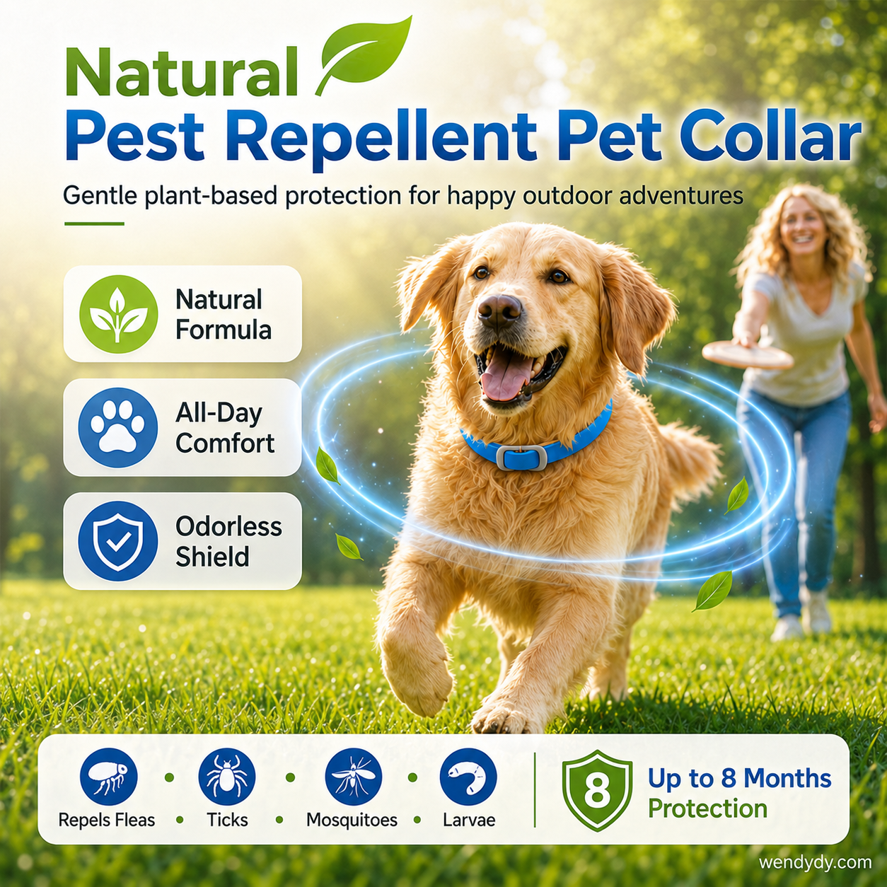 ⏰LIMITED TIME 50% OFF!🔥50K+ SOLD! Natural Essential Oil Pet Pest Repellent Collar🐶