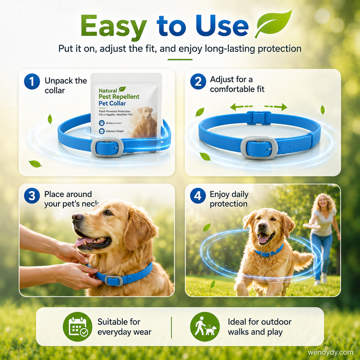 ⏰LIMITED TIME 50% OFF!🔥50K+ SOLD! Natural Essential Oil Pet Pest Repellent Collar🐶