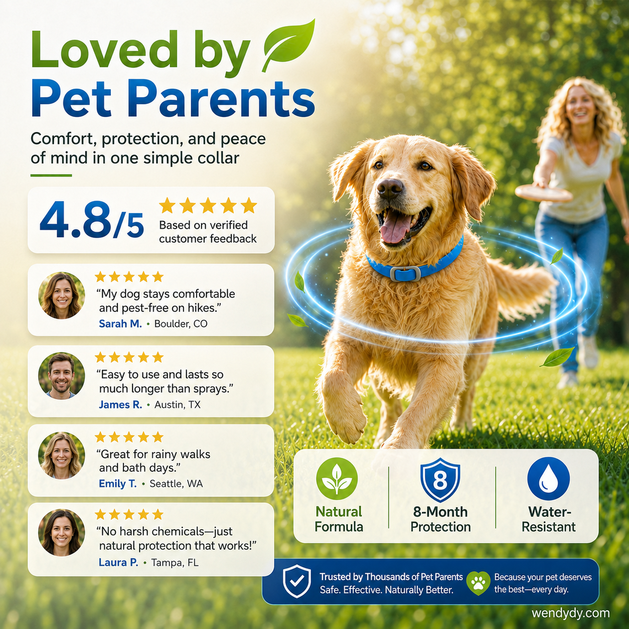 ⏰LIMITED TIME 50% OFF!🔥50K+ SOLD! Natural Essential Oil Pet Pest Repellent Collar🐶