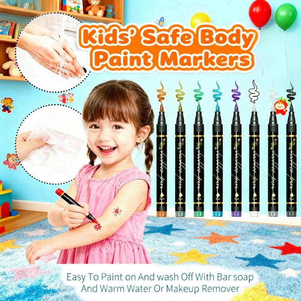 🌈Hot Sale 49% OFF🎨10-Color Temporary Tattoo Markers Set