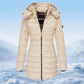 🔥HOT SALE 49% OFF✨Winter women's mid-length padded jacket warm solid color hooded jacket
