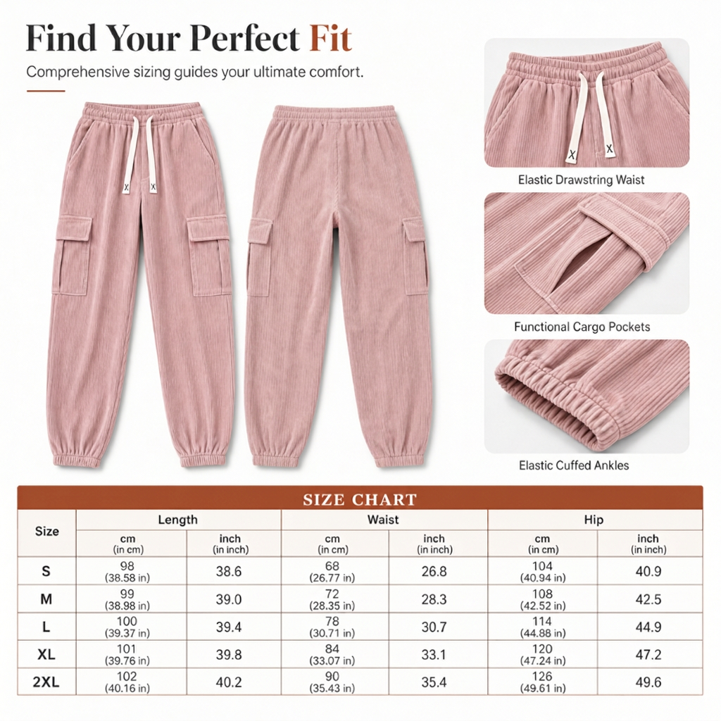Women's Casual Corduroy Jogger Pants