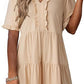 🔥2026 Summer Hot Sale 49% OFF🌈Women's V Neck Ruffle Casual A-Line Flowy Swing Shift Dress