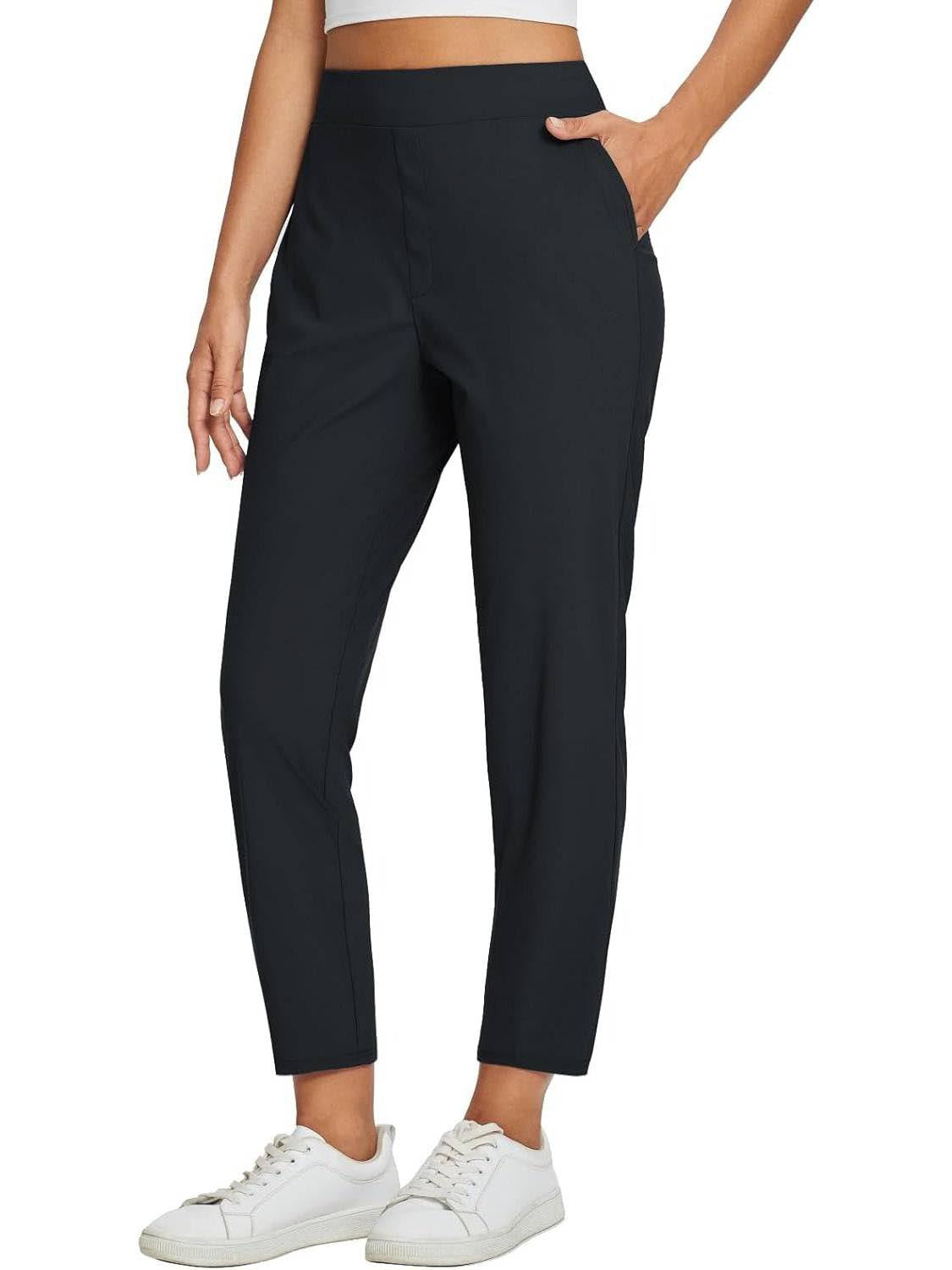 ⏳LIMITED OFFER 70%OFF🌞Women’s Fitted High-Waisted Zip-Pocket Trousers - 👖Lightweight, Breathable, Soft 26"/27" Ankle Pants with Zipper Pockets💕